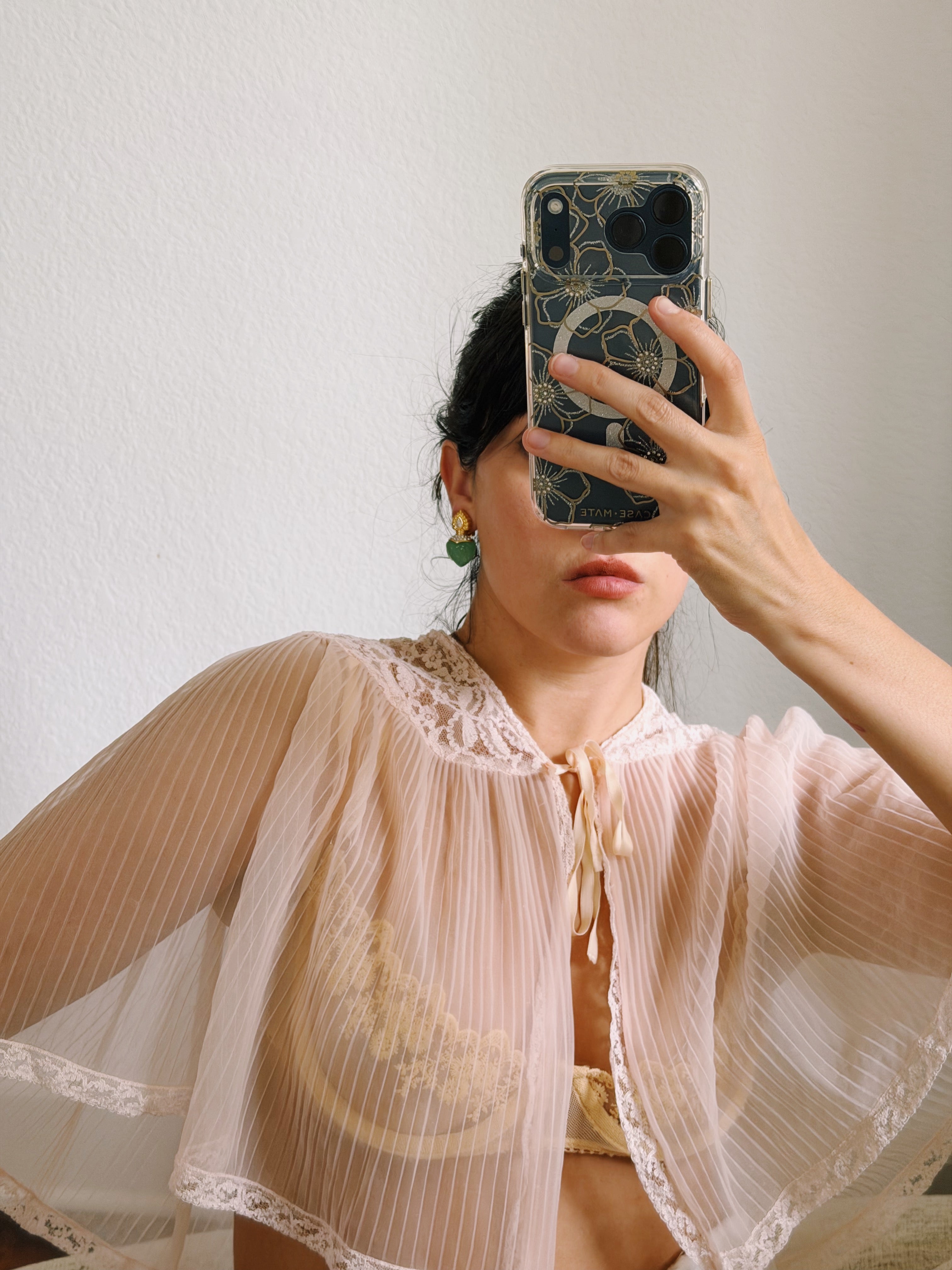 Vintage Sheer Lace Cape