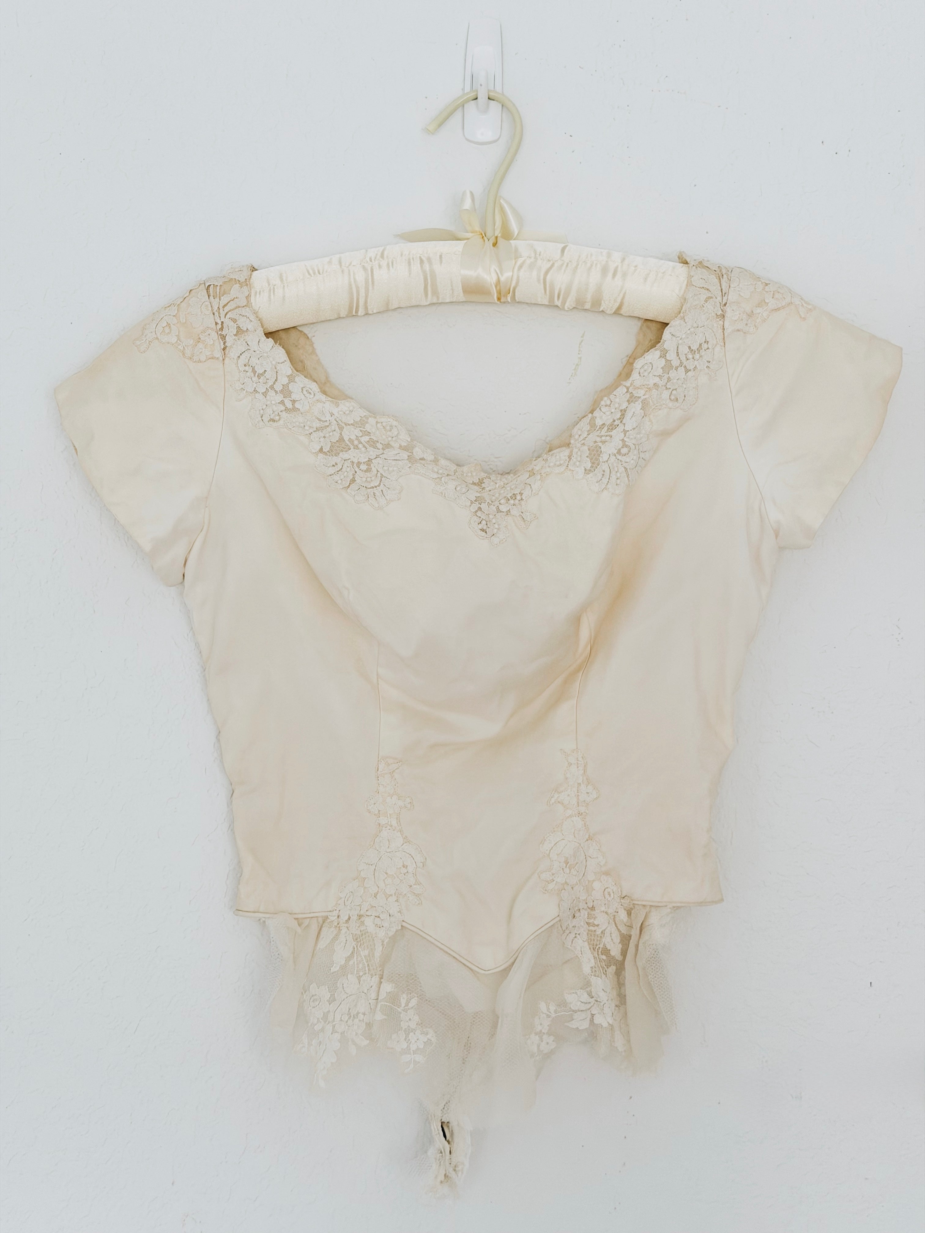 Antique Lace & Beaded Bodice