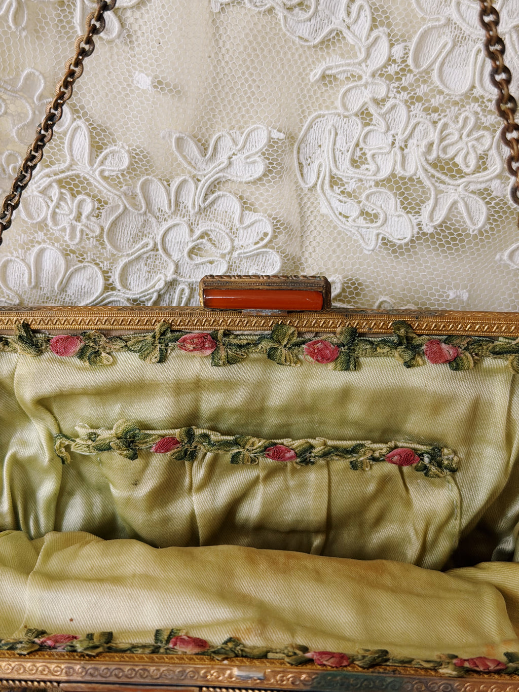 Antique Floral Tapestry Purse