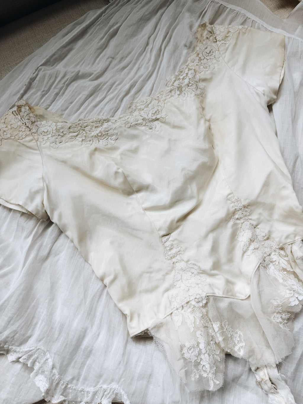 Antique Lace & Beaded Bodice
