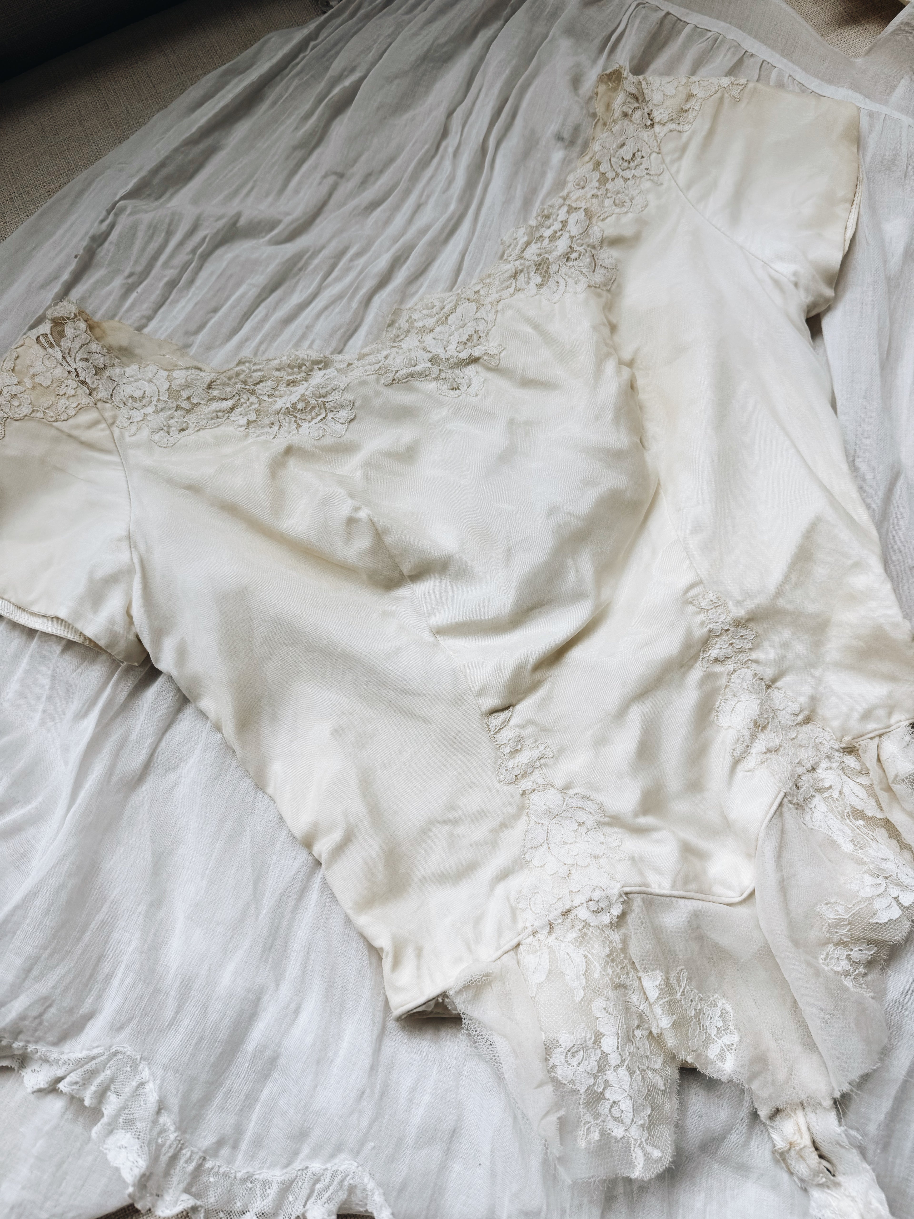 Antique Lace & Beaded Bodice