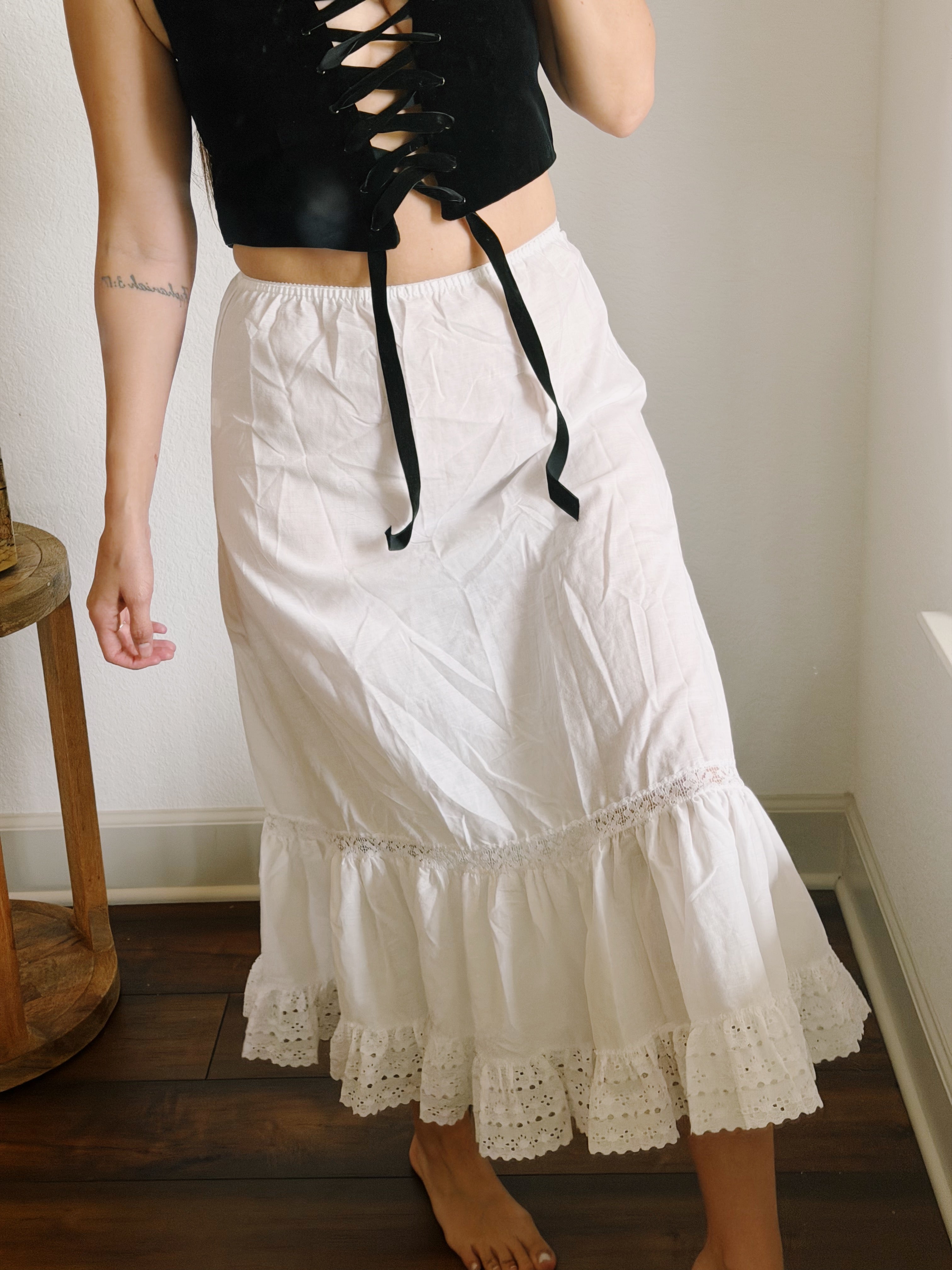 Antique Edwardian Petticoat Skirt