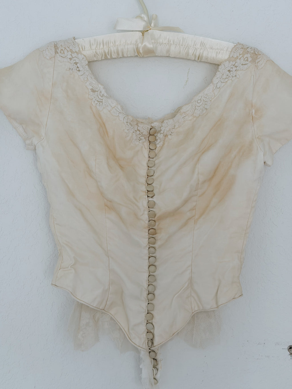 Antique Lace & Beaded Bodice