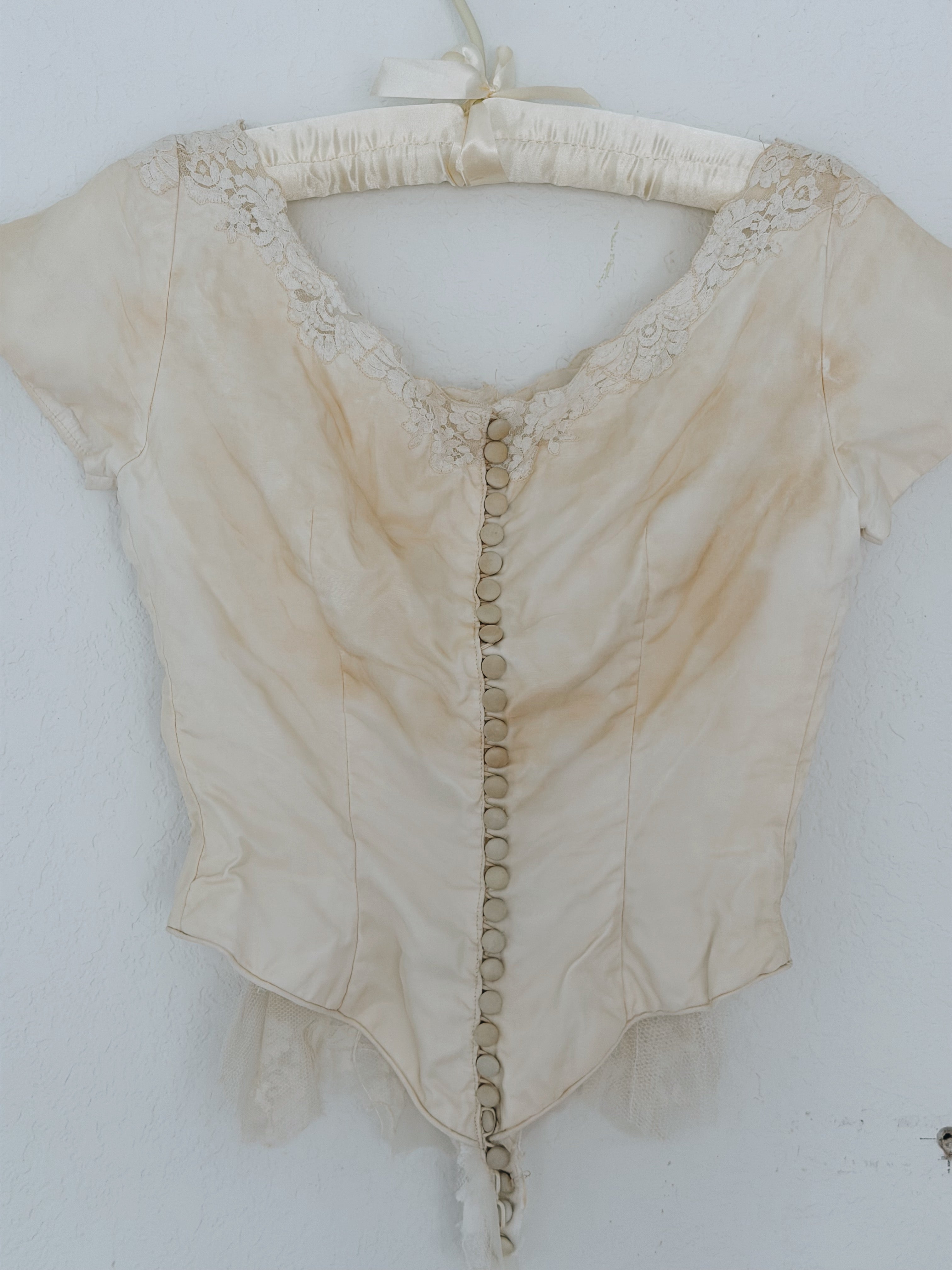 Antique Lace & Beaded Bodice