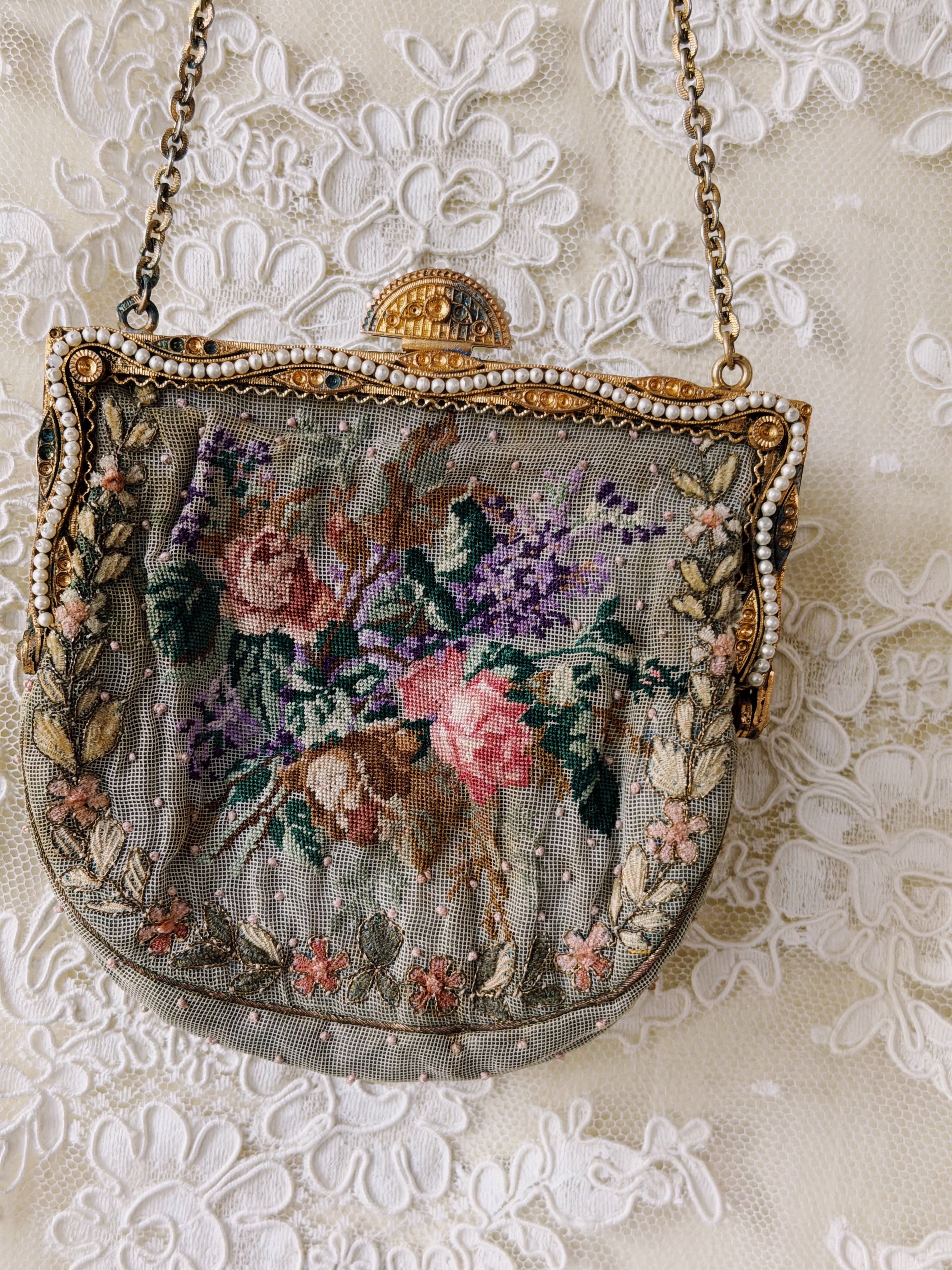 Antique Tapestry Purse
