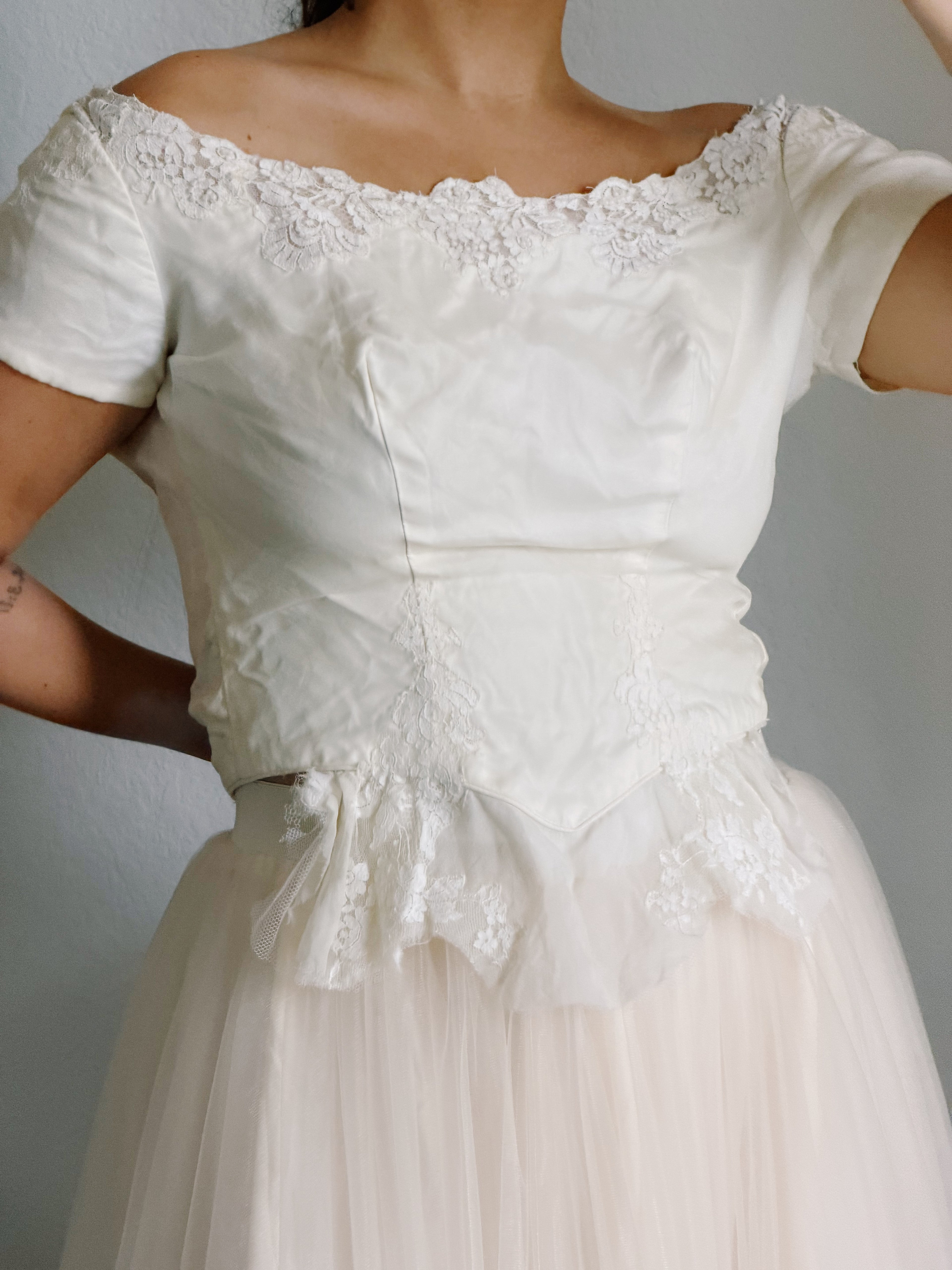 Antique Lace & Beaded Bodice