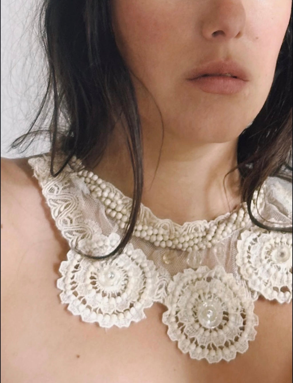 Antique Irish Lace Necklace
